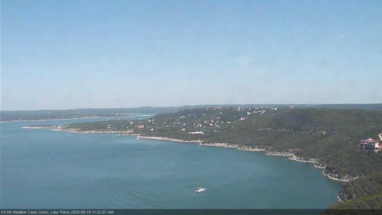 Lake Travis webcam, May 10, 2020 11:25 AM CT