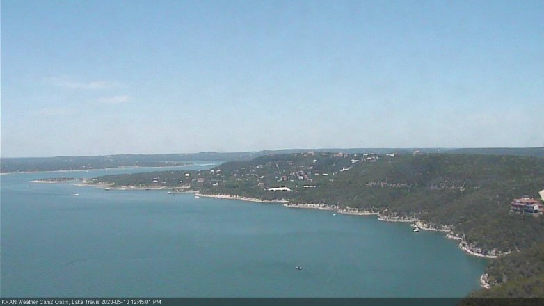 Lake Travis webcam, May 10, 2020 12:45 PM CT
