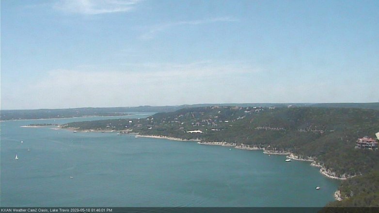 Lake Travis webcam, May 10, 2020 1:45 PM CT