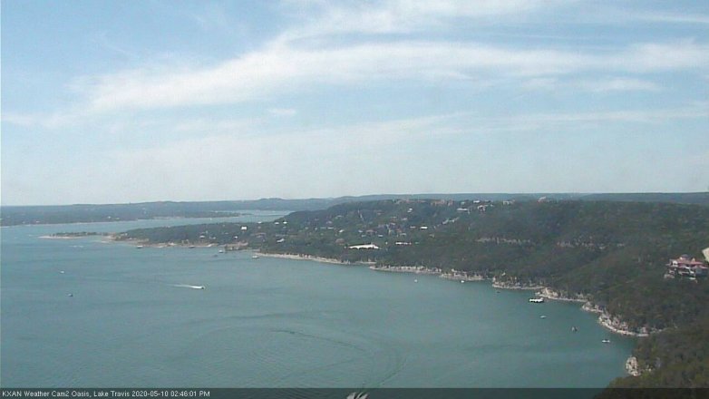 Lake Travis webcam, May 10, 2020 2:45 PM CT
