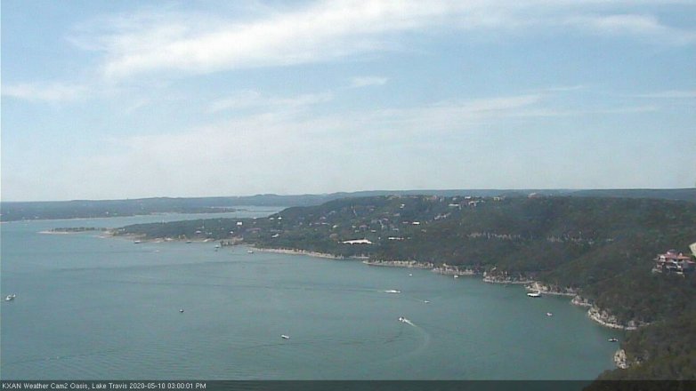 Lake Travis webcam, May 10, 2020 3:00 PM CT
