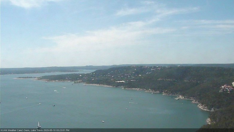 Lake Travis webcam, May 10, 2020 3:25 PM CT