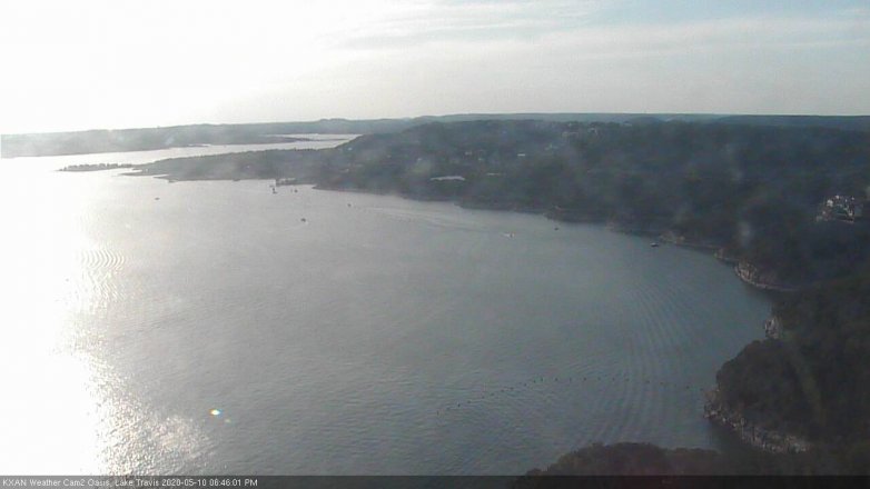 Lake Travis webcam, May 10, 2020 6:45 PM CT