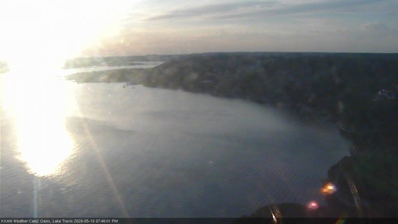 Lake Travis webcam, May 10, 2020 7:45 PM CT