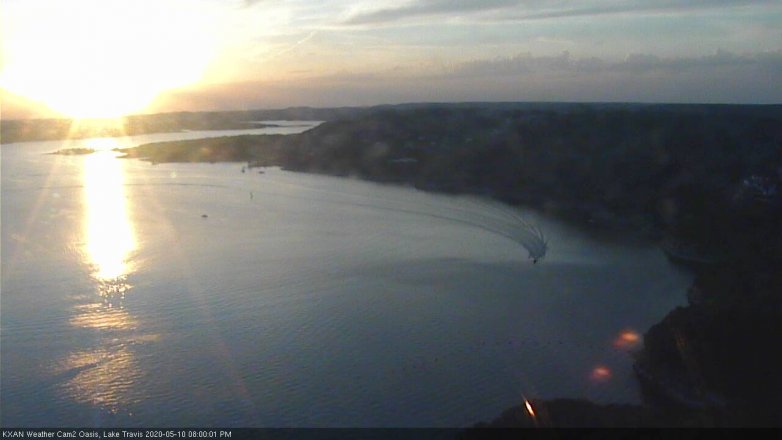 Lake Travis webcam, May 10, 2020 8:00 PM CT