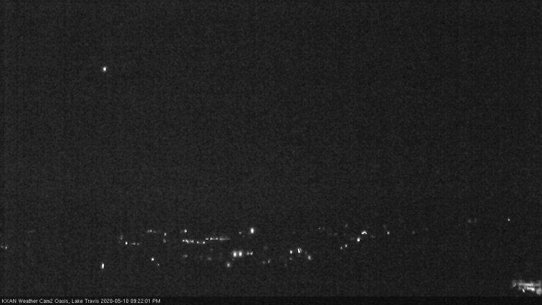 Lake Travis webcam, May 10, 2020 9:25 PM CT