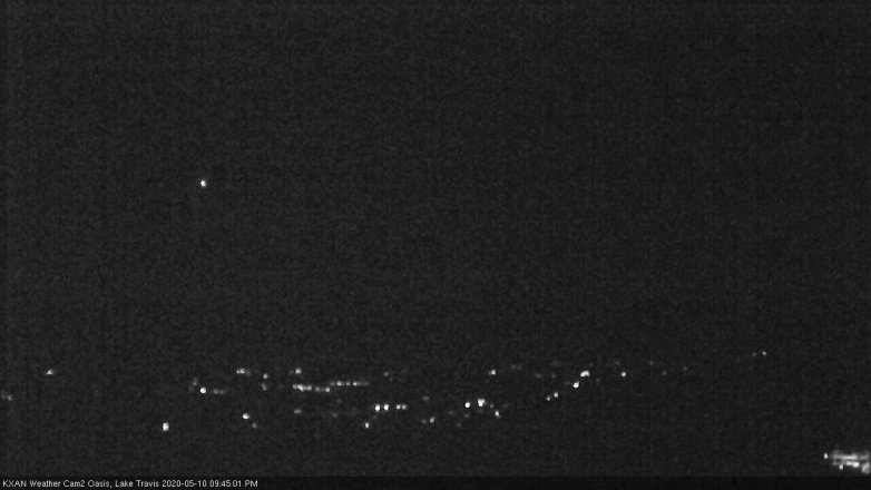 Lake Travis webcam, May 10, 2020 9:45 PM CT