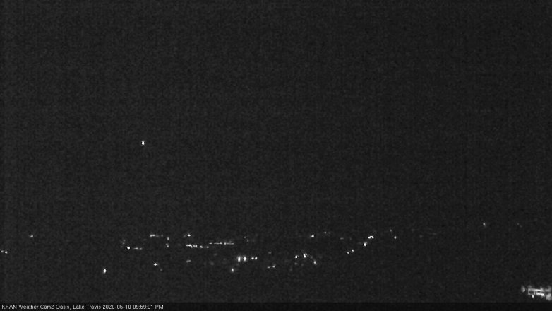 Lake Travis webcam, May 10, 2020 10:00 PM CT