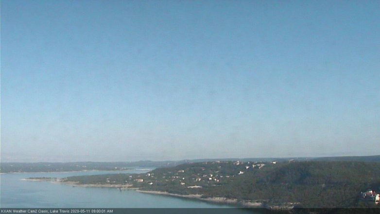 Lake Travis webcam, May 11, 2020 9:00 AM CT
