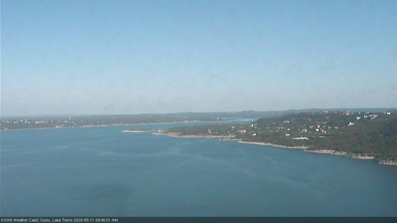 Lake Travis webcam, May 11, 2020 9:45 AM CT