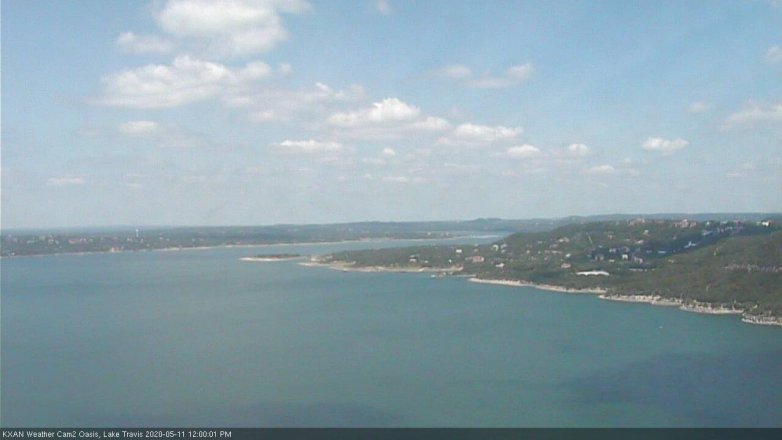 Lake Travis webcam, May 11, 2020 12:00 PM CT