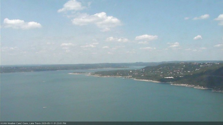 Lake Travis webcam, May 11, 2020 1:25 PM CT