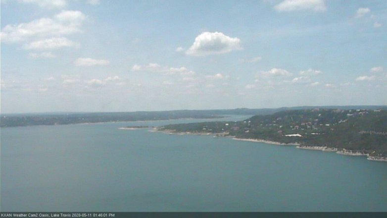 Lake Travis webcam, May 11, 2020 1:45 PM CT