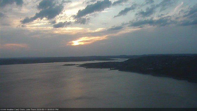 Lake Travis webcam, May 11, 2020 8:00 PM CT