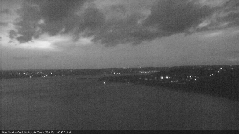 Lake Travis webcam, May 11, 2020 8:45 PM CT