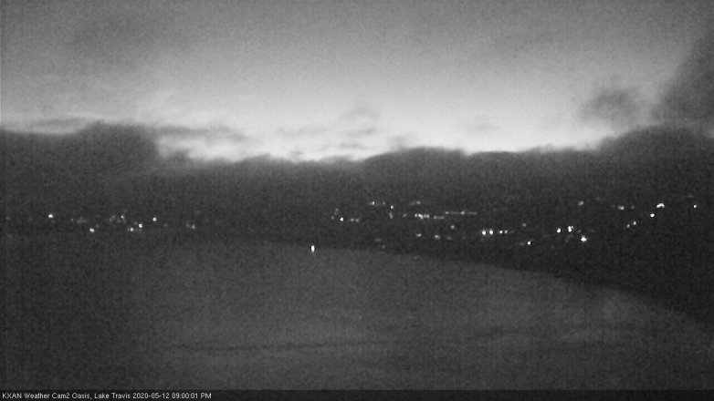 Lake Travis webcam, May 12, 2020 9:00 PM CT