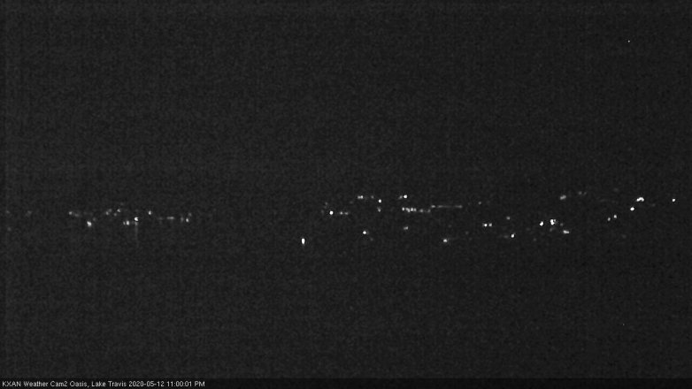 Lake Travis webcam, May 12, 2020 11:00 PM CT