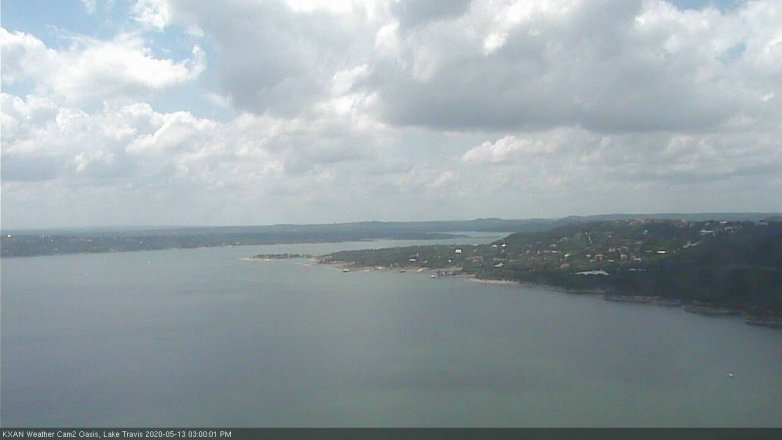 Lake Travis webcam, May 13, 2020 3:00 PM CT