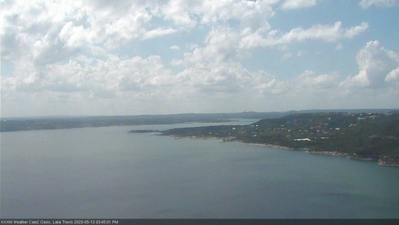 Lake Travis webcam, May 13, 2020 3:45 PM CT