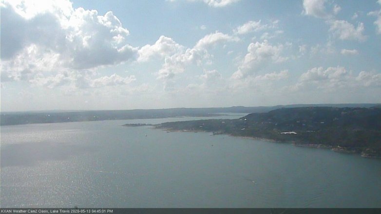 Lake Travis webcam, May 13, 2020 4:45 PM CT