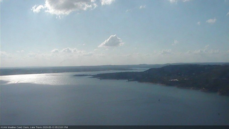 Lake Travis webcam, May 13, 2020 5:25 PM CT