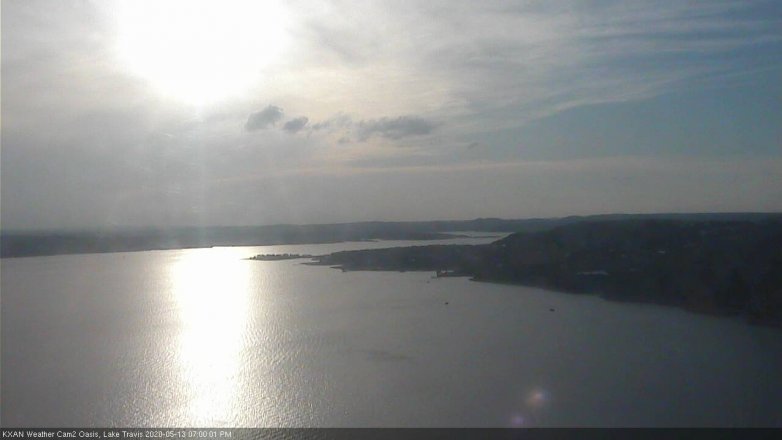 Lake Travis webcam, May 13, 2020 7:00 PM CT