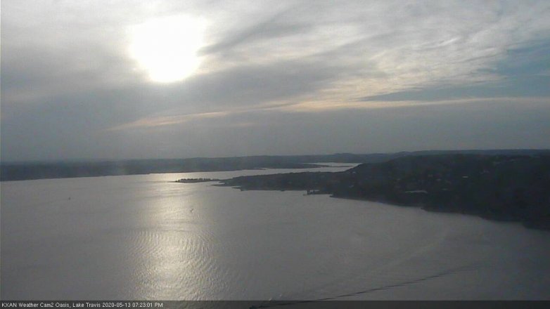 Lake Travis webcam, May 13, 2020 7:25 PM CT