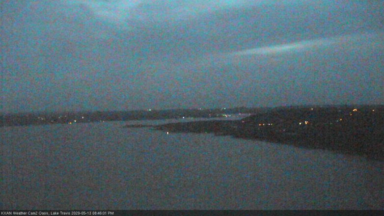 Lake Travis webcam, May 13, 2020 8:45 PM CT