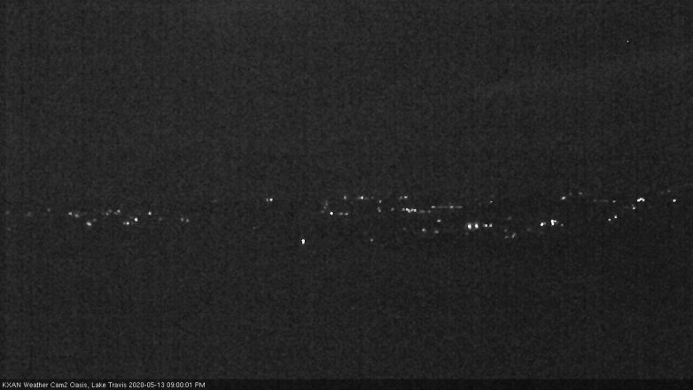 Lake Travis webcam, May 13, 2020 9:00 PM CT