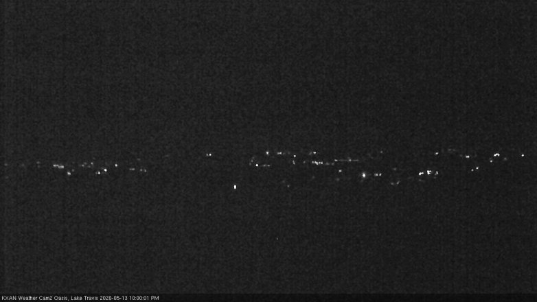 Lake Travis webcam, May 13, 2020 10:00 PM CT
