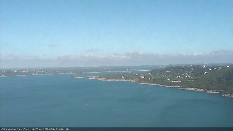 Lake Travis webcam, May 14, 2020 9:45 AM CT