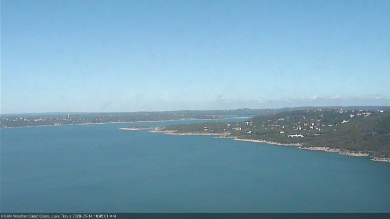 Lake Travis webcam, May 14, 2020 10:45 AM CT