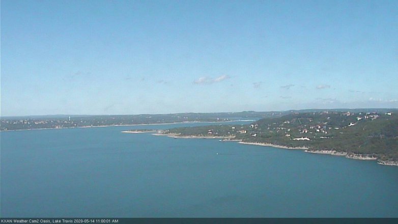 Lake Travis webcam, May 14, 2020 11:00 AM CT