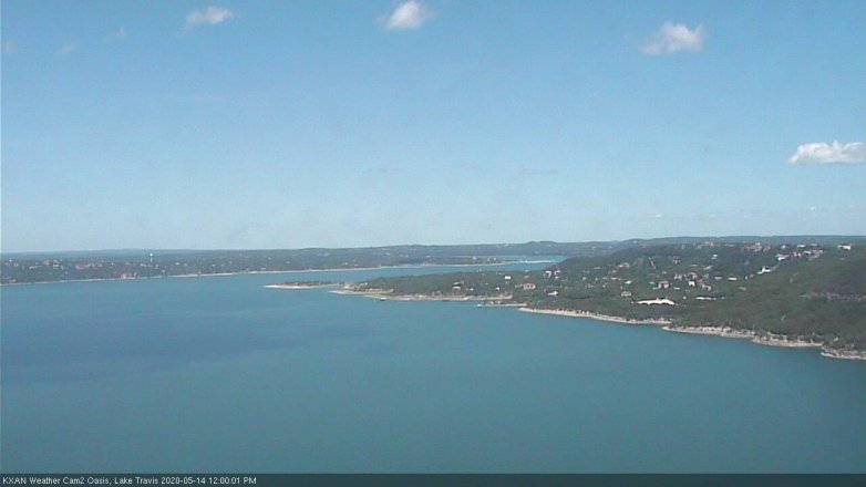 Lake Travis webcam, May 14, 2020 12:00 PM CT