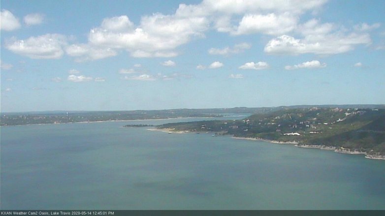 Lake Travis webcam, May 14, 2020 12:45 PM CT