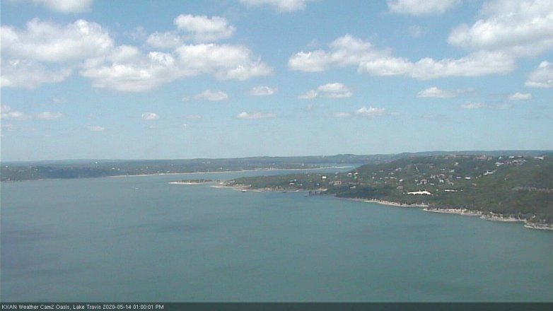 Lake Travis webcam, May 14, 2020 1:00 PM CT