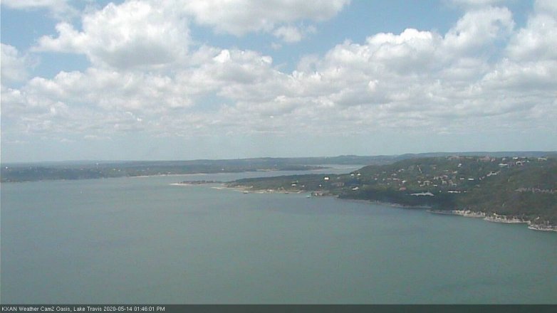 Lake Travis webcam, May 14, 2020 1:45 PM CT