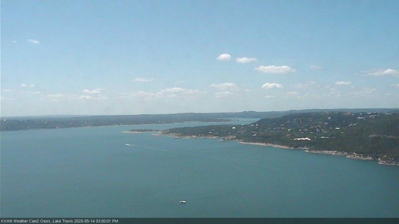 Lake Travis webcam, May 14, 2020 3:00 PM CT