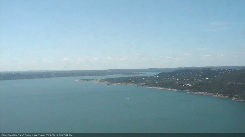 Lake Travis webcam, May 14, 2020 3:25 PM CT