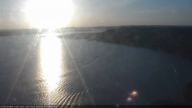 Lake Travis webcam, May 14, 2020 7:45 PM CT