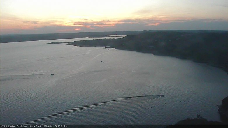 Lake Travis webcam, May 14, 2020 8:25 PM CT