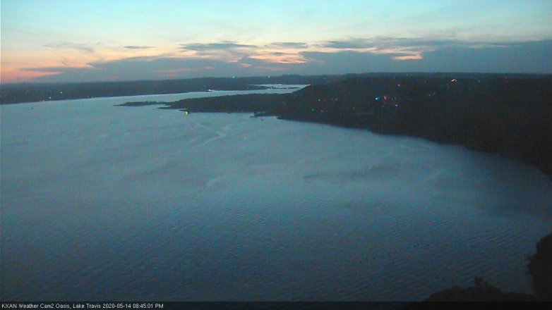 Lake Travis webcam, May 14, 2020 8:45 PM CT