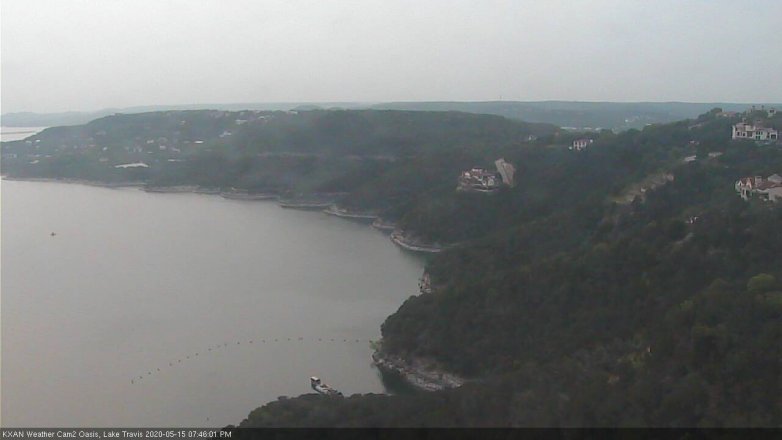 Lake Travis webcam, May 15, 2020 7:45 PM CT