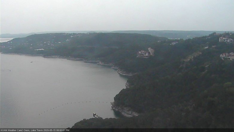 Lake Travis webcam, May 15, 2020 8:00 PM CT