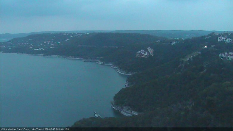 Lake Travis webcam, May 15, 2020 8:25 PM CT
