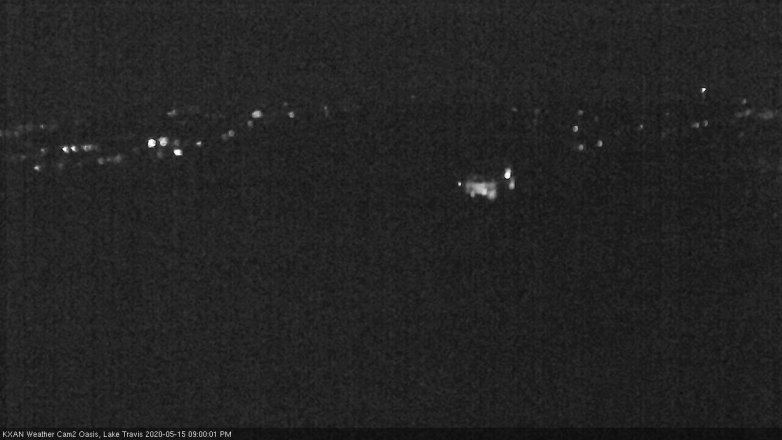 Lake Travis webcam, May 15, 2020 9:00 PM CT
