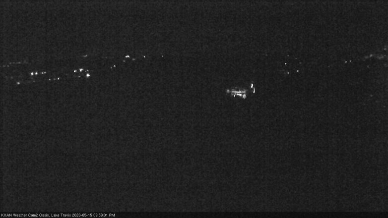 Lake Travis webcam, May 15, 2020 10:00 PM CT