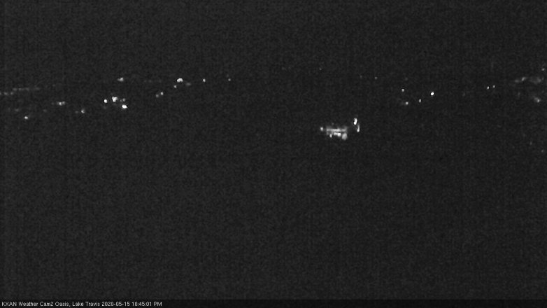 Lake Travis webcam, May 15, 2020 10:45 PM CT