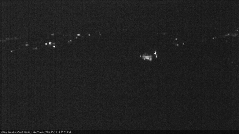 Lake Travis webcam, May 15, 2020 11:00 PM CT