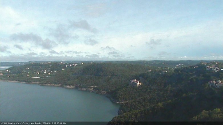 Lake Travis webcam, May 16, 2020 9:00 AM CT